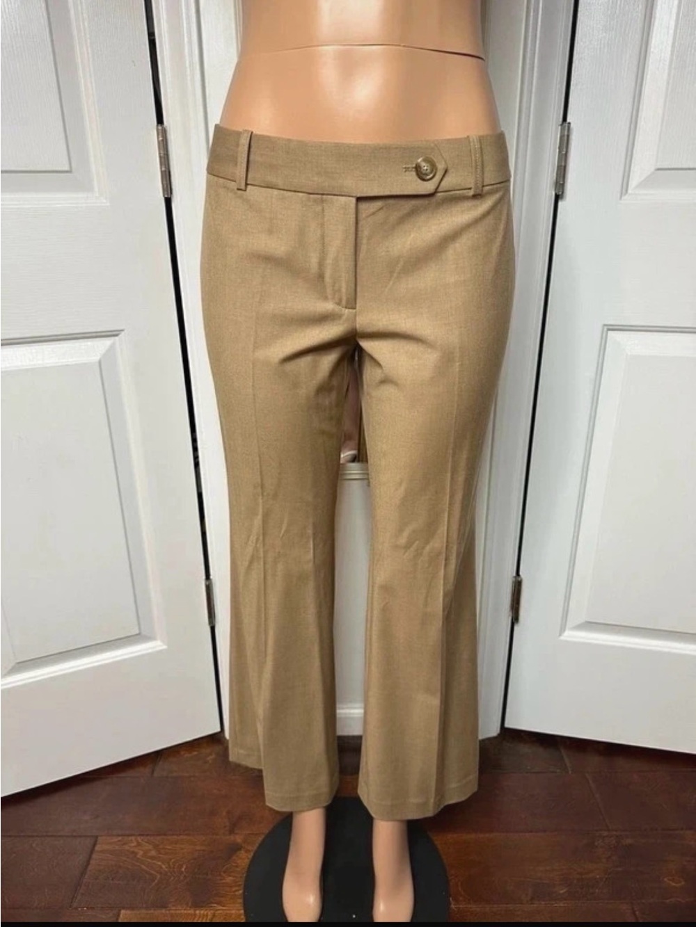 LOFT Marisa Petite Trouser Pants Size 8P Tan Brown Stretch